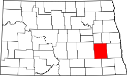 Map of North Dakota highlighting Barnes County.svg