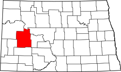 Map of North Dakota highlighting Dunn County.svg