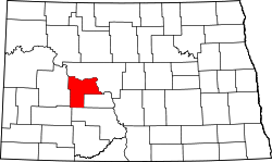 Map of North Dakota highlighting Mercer County.svg