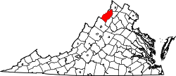 Map of Virginia highlighting Shenandoah County.svg