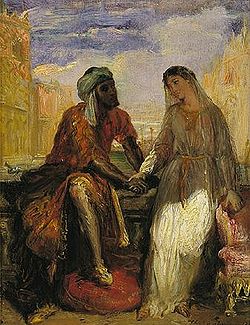 Othello et Desdémone à Venise par Théodore Chassériau