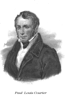Portrait de Paul-Louis Courier (Œuvres complètes de P.-L. Courier. Nouvelle édition, Paulin et Perrotin, Paris 1834)