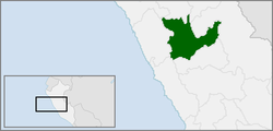 Localisation de la région Huánuco