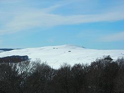 Le Puy de Gudette en hiver.