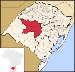 Région Centre-Ouestdu Rio Grande do Sul