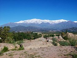 Vue du Cerro General Belgrano depuis Chilecito.