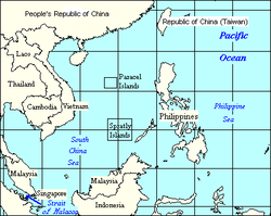 Carte de la mer de Chine méridionale.