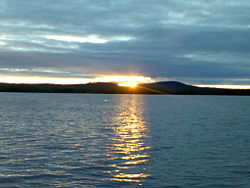 Coucher de soleil sur le Kemijärvi.