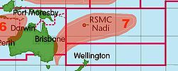 Le FMS s'occupe de la zone 7 pour la prévision des cyclones tropicaux
