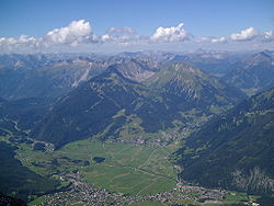 Le Grubigstein depuis le Zugspitze (Wetterstein)