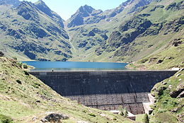 Photo de l'étang et du barrage