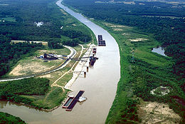 La rivière près de New Athens, Illinois.