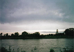 Le río Quinto en crue à Villa Mercedes. Photo prise en février 2008.