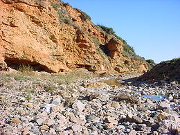 Le Réart entrant en zone argileuse entre Montauriol et Fourques