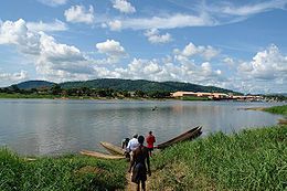 La rivière Oubangui près de Bangui.