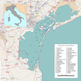 Carte de la lagune de Venise