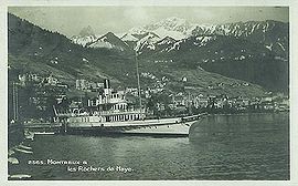 A Montreux, carte postale ancienne