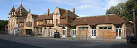 L'ancienne gare lors de sa restauration.