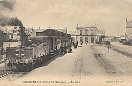 Gare de Courseulles au début des années 1900.