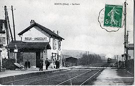 La gare de Rieux-Angicourt, au tout début du XXe siècle
