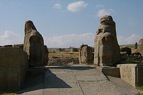 La porte d'Alacahöyük, période hittite