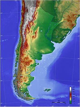 carte : Géographie de l'Argentine