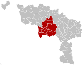 Localisation de l'arrondissement au sein de sa province