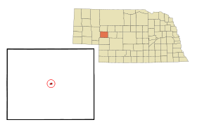 Arthur County Nebraska Incorporated and Unincorporated areas Arthur Highlighted.svg