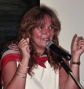 Betty Batoul lors d'une conférence à la Villa des Arts, Casablanca, Maroc