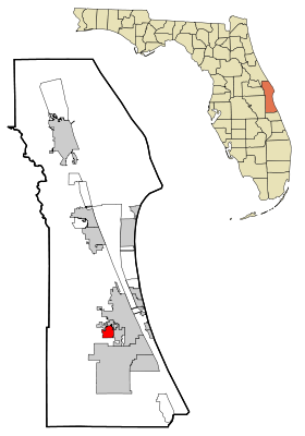 Brevard County Florida Incorporated and Unincorporated areas June Park Highlighted.svg