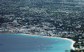 Vue aérienne de Bridgetown