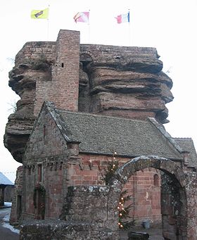 Vue des ruines du château