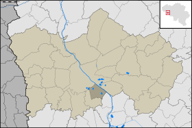 Localisation de Chercq au sein de Tournai