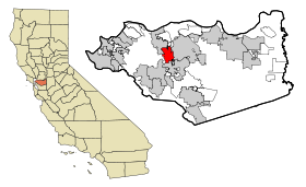 Contra Costa County California Incorporated and Unincorporated areas Pleasant Hill Highlighted.svg