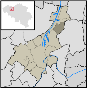 Localisation de Desteldonk au sein de Gand