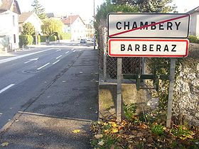 Entrée à Barberaz en quittant Chambéry.