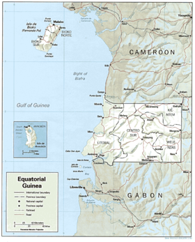 carte : Géographie de la Guinée équatoriale
