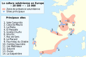 Homo Sapiens in Europe - solutrean distribution map-fr.svg