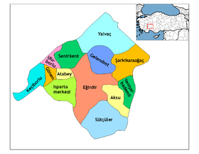 Districts de la province d’Isparta