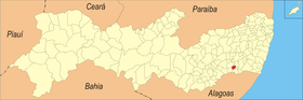 Localisation de Jaqueira sur une carte