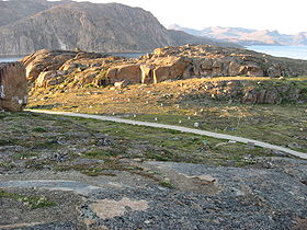Héliport de Kangersuatsiaq le 27 juillet 2007
