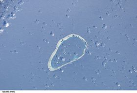 Image satellite de Kapingamarangi.