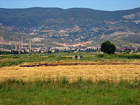 La ville de Laç (Nord de la ville) et ses usines fermée