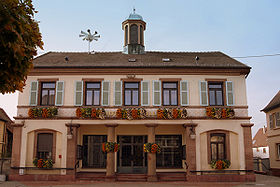 Vue de la mairie de Drusenheim.