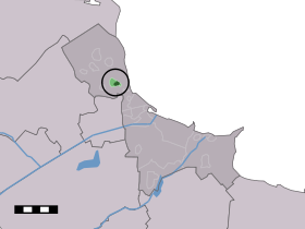 Localisation de Holwierde dans la commune de Delfzijl