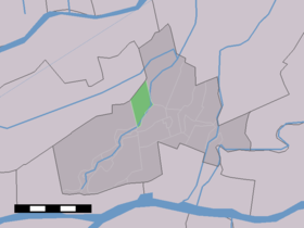 Localisation de Overslingeland dans la commune de Giessenlanden