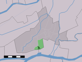 Localisation de Schelluinen dans la commune de Giessenlanden