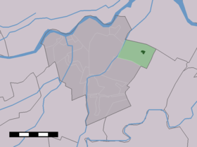 Localisation de Hei- en Boeicop dans la commune de Zederik