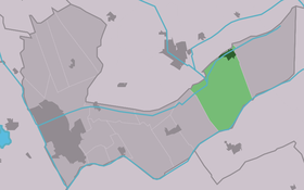 Localisation de Jubbega dans la commune de Heerenveen
