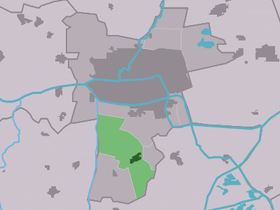 Localisation de Wirdum dans la commune de Leeuwarden